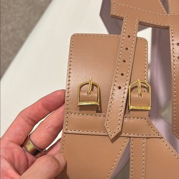 New Herve Leger Brown Tan Leather Waist Belt - Picture 7 of 9